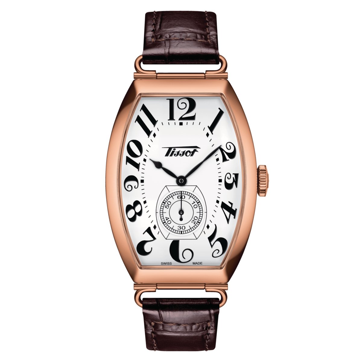 Tissot Ladies Watch Heritage Porto Hand Wind White Brown - T1285053601200